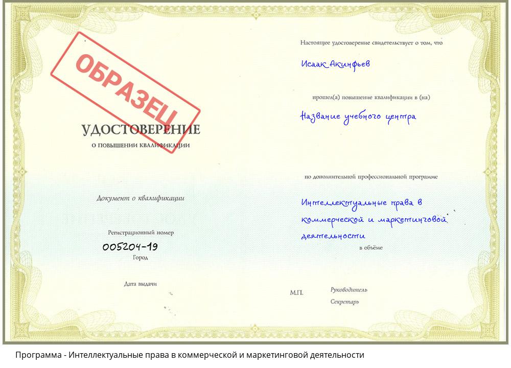 Интеллектуальные права в коммерческой и маркетинговой деятельности Петрозаводск