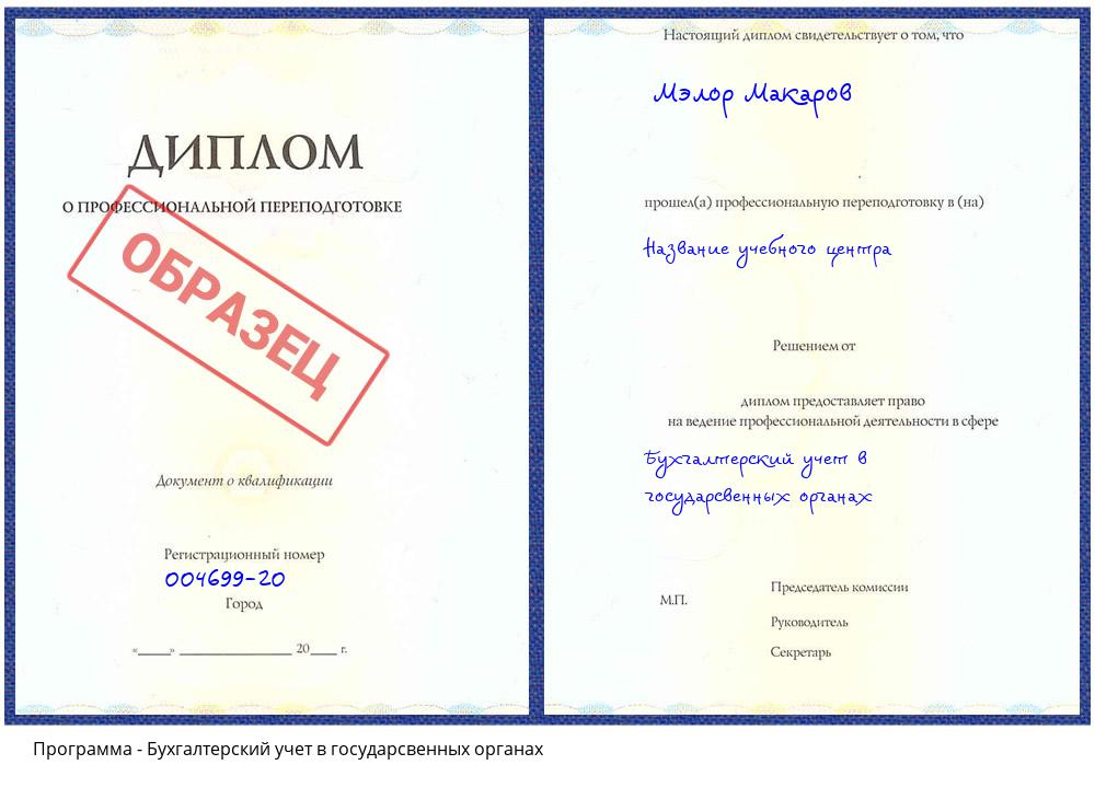 Бухгалтерский учет в государсвенных органах Петрозаводск