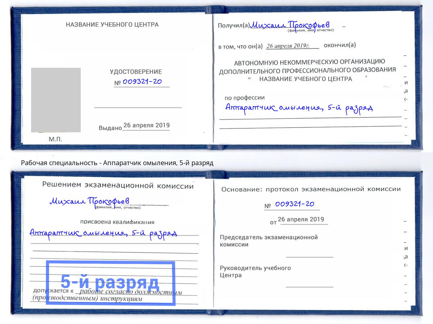 корочка 5-й разряд Аппаратчик омыления Петрозаводск